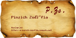 Pinzich Zsófia névjegykártya